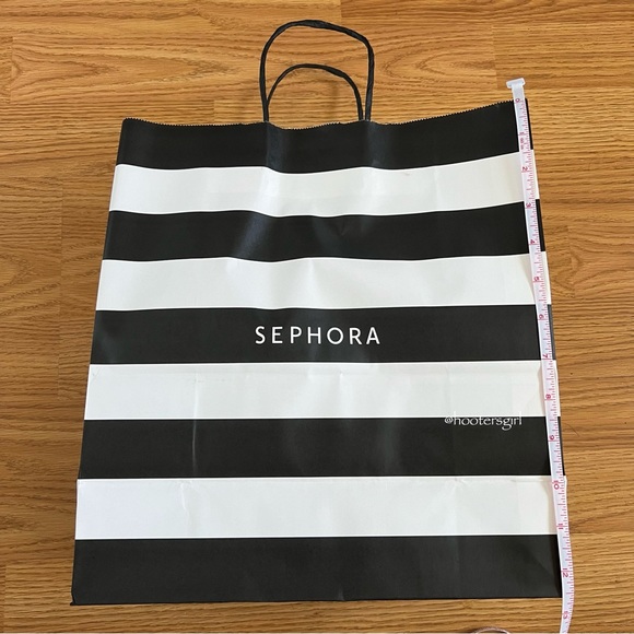 🖤🤍Set of 4 Large Sephora Black & White Stripe Bags🤍🖤 - Picture 3 of 6